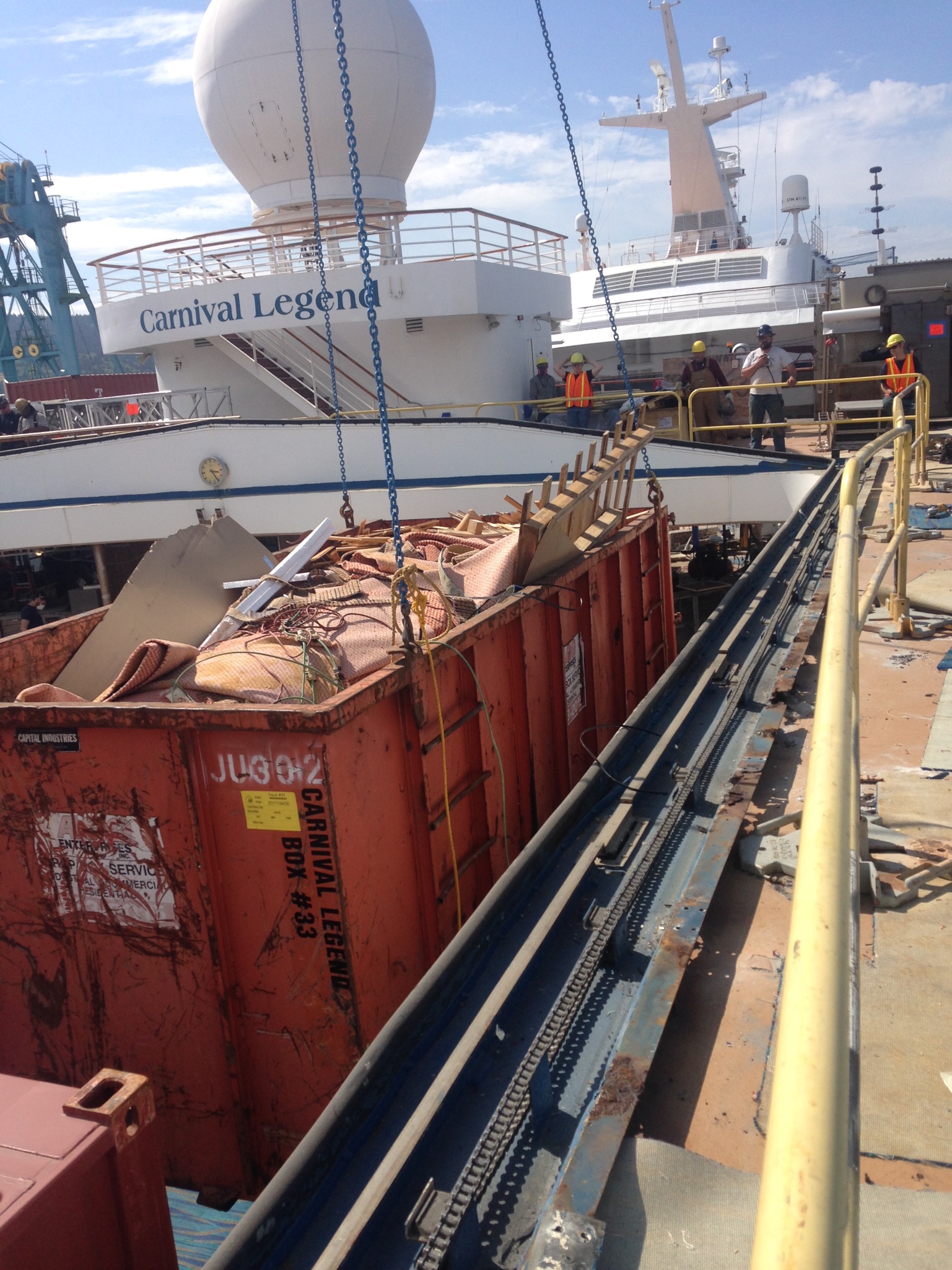 Carnival Legend Cruise Ship Crane Support